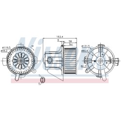 Pulseur d'Air Habitacle Pour Peugeot 307 Citroën C4 I -
