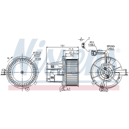Pulseur d'Air Habitacle Pour MERCEDES Classe C T-Model E GLK SLS AMG