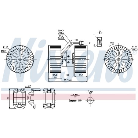 Pulseur d'Air Habitacle Pour BMW Série 3 E46 X3 3453729 64113453729 64116900685