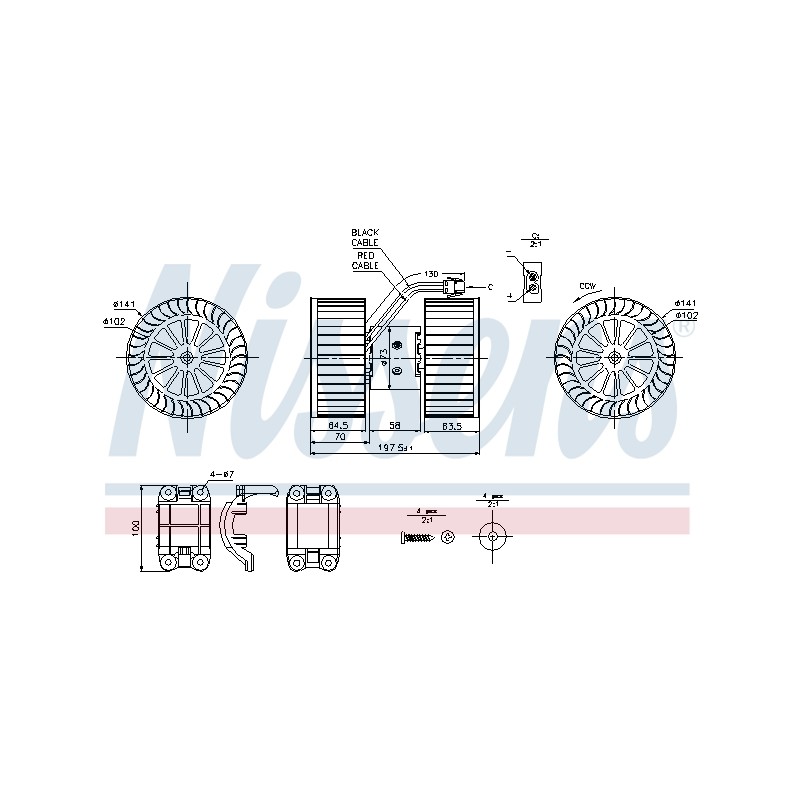 Pulseur d'Air Habitacle Pour BMW Série 3 E46 X3 3453729 64113453729 64116900685