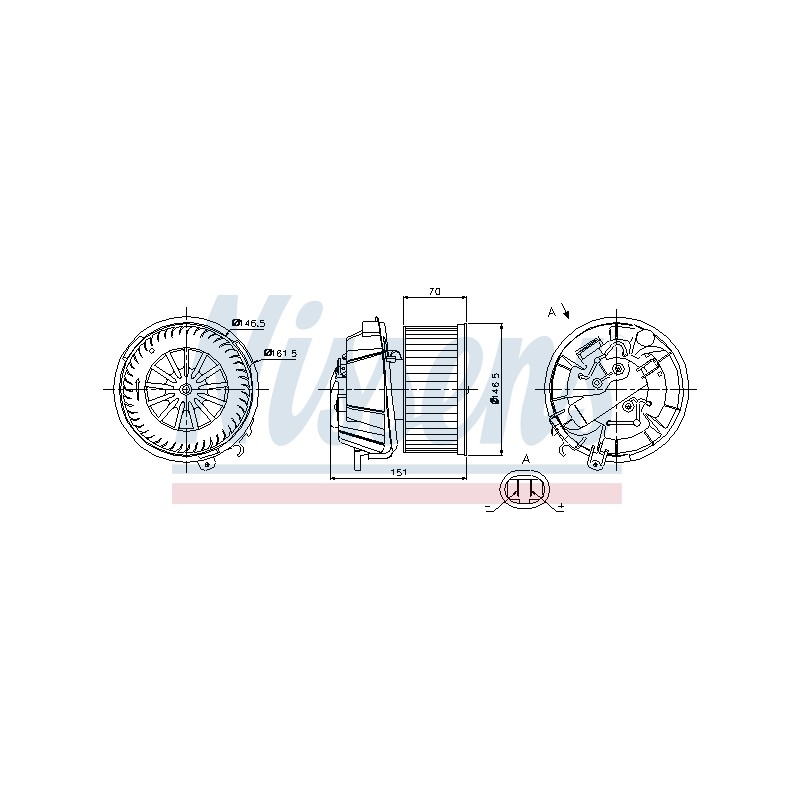 Pulseur d'Air Habitacle Pour Peugeot 206 307 1007 Citroën C2 C3 I Xsara Picasso