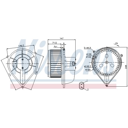Pulseur d'Air Habitacle Pour Peugeot Boxer Fiat Citroën 6441N1 46722702 6441S4