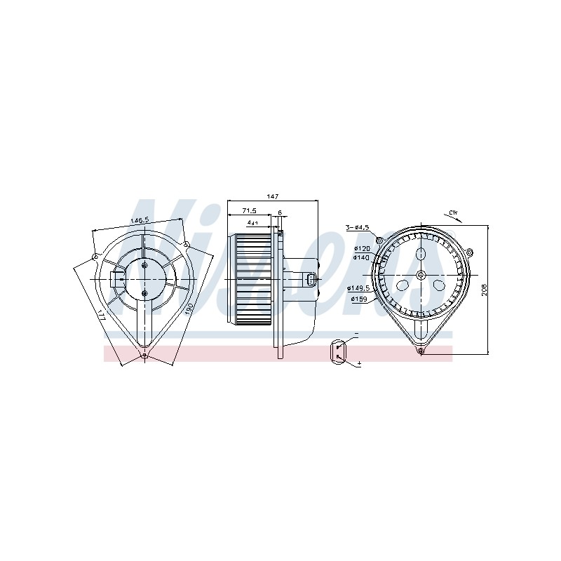 Pulseur d'Air Habitacle Pour Peugeot Boxer Fiat Citroën 6441N1 46722702 6441S4