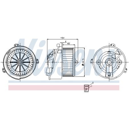 Pulseur d'Air Habitacle Pour Peugeot Boxer Fiat Citroën 1307830080 6441E4