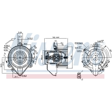 Pulseur d'Air Habitacle Pour Fiat Doblo Punto 46722956 46723716 46770817