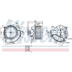Pulseur d'Air Habitacle Pour Peugeot Opel Fiat Citroën 6441CN 13335074 77364827