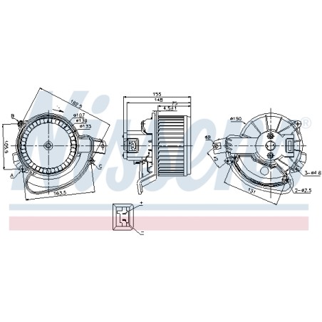 Pulseur d'Air Habitacle Pour Peugeot Opel Fiat Citroën 6441CN 13335074 77364827