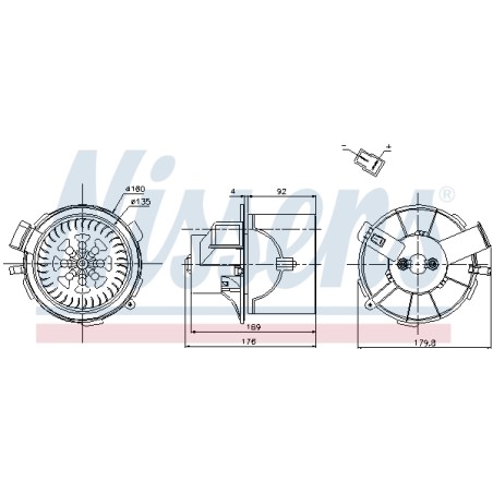 Pulseur d'Air Habitacle Pour Peugeot 307 6441P1