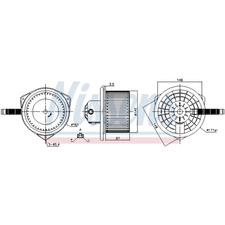 Pulseur d'Air Habitacle Pour Peugeot 4007 Citroën Mitsubishi 1607025680 6441CC