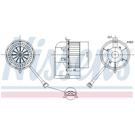 Pulseur d'Air Habitacle Pour VW California T4 Transporter IV 701819021B