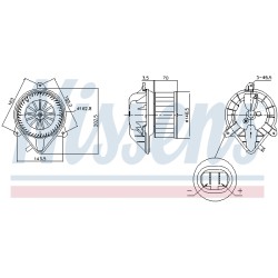 Pulseur d'Air Habitacle Pour Peugeot Partner Citroën Berlingo 6441S0