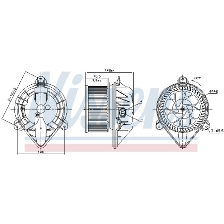 Pulseur d'Air Habitacle Pour Peugeot 406 607 6441K9 E165143