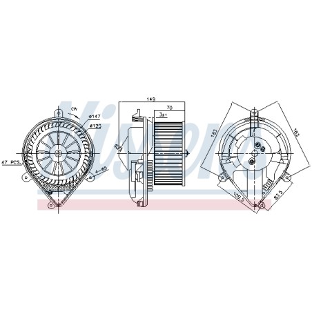Pulseur d'Air Habitacle Pour Peugeot 306 6441A0
