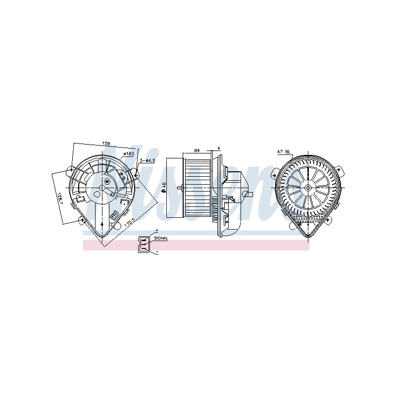 Pulseur d'Air Habitacle Pour Peugeot Fiat Citroën Lancia 6441E0 9467017280