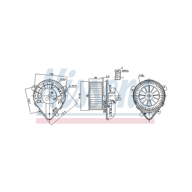 Pulseur d'Air Habitacle Pour Peugeot Fiat Citroën Lancia 6441E2 9566944380