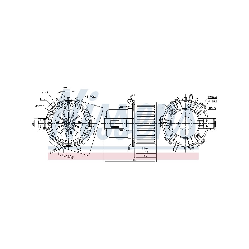 Pulseur d'Air Habitacle Pour Renault Opel Nissan Renault Trucks 2720500QAK