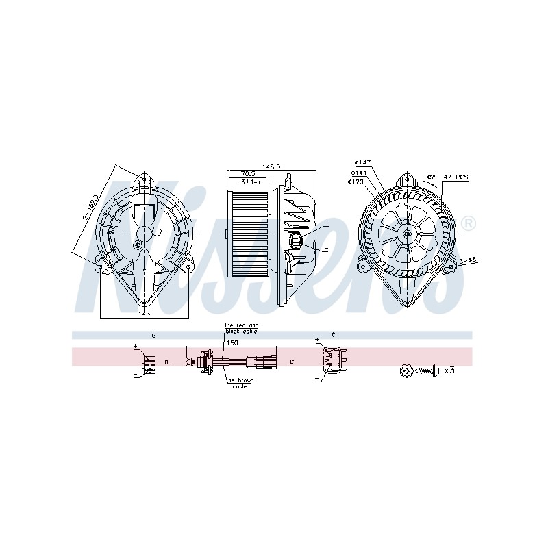 Pulseur d'Air Habitacle Pour Renault Megane Scenic Scénic I 7701045892