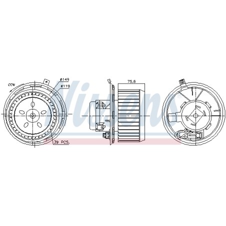 Pulseur d'Air Habitacle Pour Alfa Romeo 147 156 GT