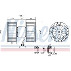 Pulseur d'Air Habitacle Pour BMW Série 3 E46 64118372797 64119204154 8372797