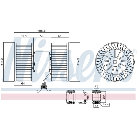 Pulseur d'Air Habitacle Pour BMW Série 3 E46 64118372797 64119204154 8372797