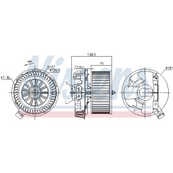 Pulseur d'Air Habitacle Pour Renault Clio III 7701062225 7701062226