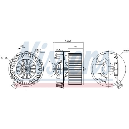 Pulseur d'Air Habitacle Pour Renault Clio III 7701062225 7701062226
