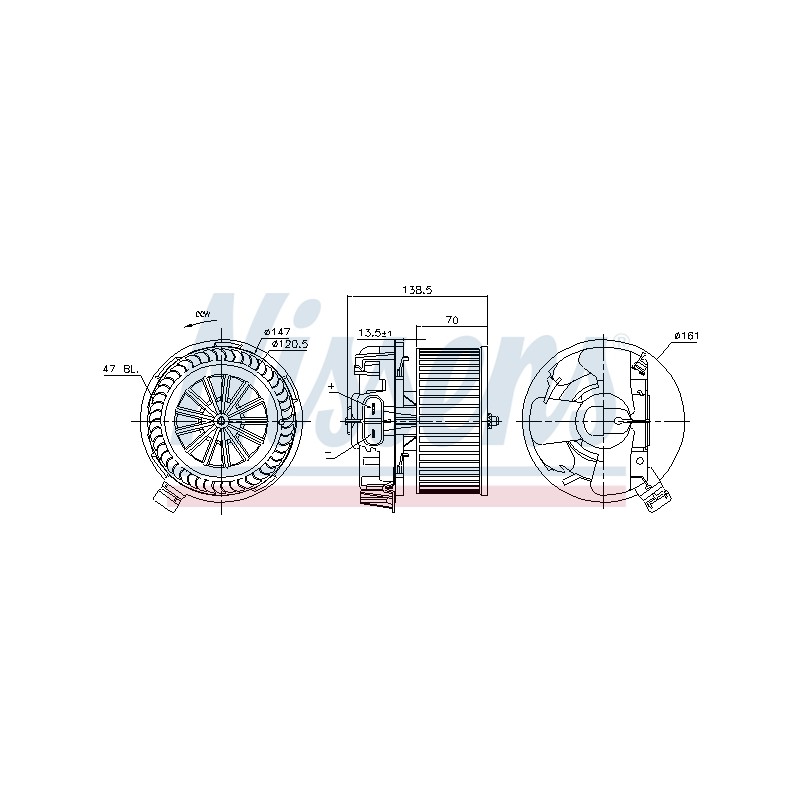 Pulseur d'Air Habitacle Pour Renault Clio III 7701062225 7701062226