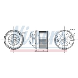 Pulseur d'Air Habitacle Pour Ford C-Max Focus II Galaxy Kuga I Mondeo IV 1253201