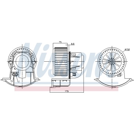 Pulseur d'Air Habitacle Pour VW California T5 T6 Multivan V VI Sharan 7H1820021D