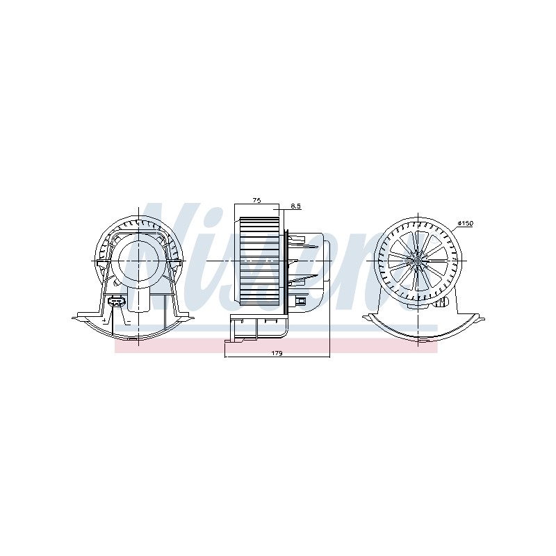 Pulseur d'Air Habitacle Pour VW California T5 T6 Multivan V VI Sharan 7H1820021D