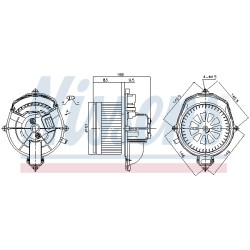 Pulseur d'Air Habitacle Pour Peugeot Partner Citroën Berlingo C4 Picasso