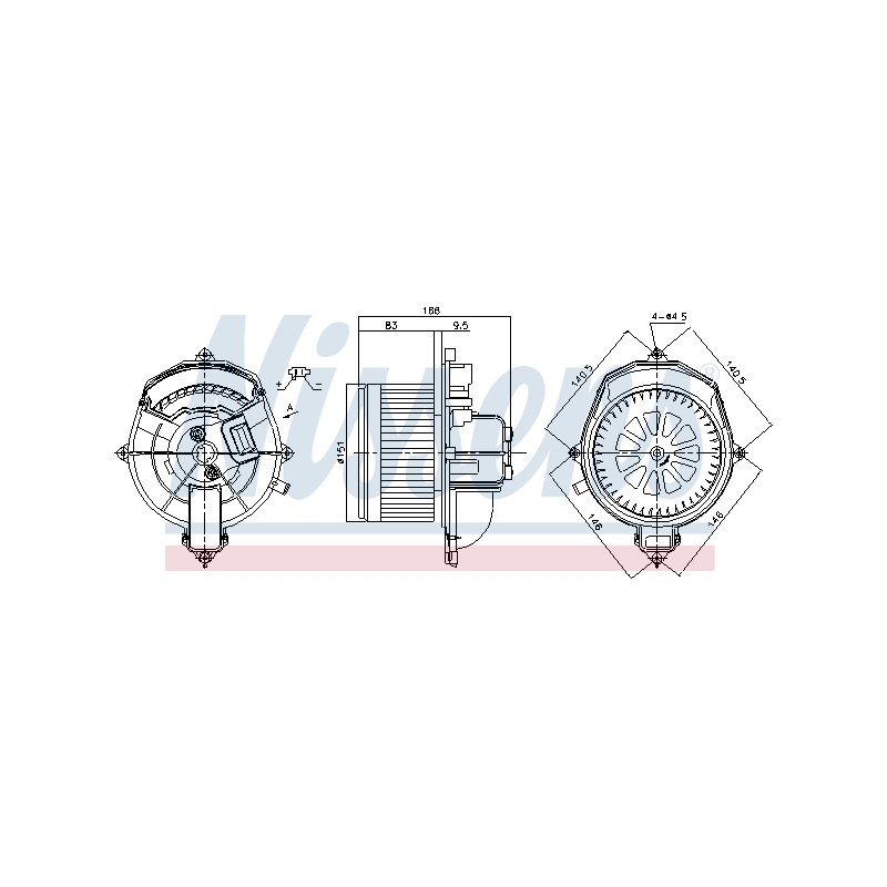 Pulseur d'Air Habitacle Pour Peugeot Partner Citroën Berlingo C4 Picasso