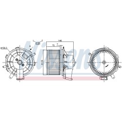 Pulseur d'Air Habitacle Pour Peugeot Opel Fiat Ducato Citroën 6441Y1 77364090