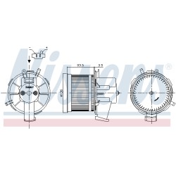 Pulseur d'Air Habitacle Pour Fiat 500 C 500/595/695 500C/595C/695C Panda Ford KA