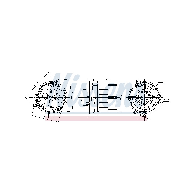 Pulseur d'Air Habitacle Pour Ford Fiesta V Fusion 1206930 1252926 2S6H18456AC