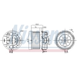 Pulseur d'Air Habitacle Pour Renault Megane II 7701055134 7701056964