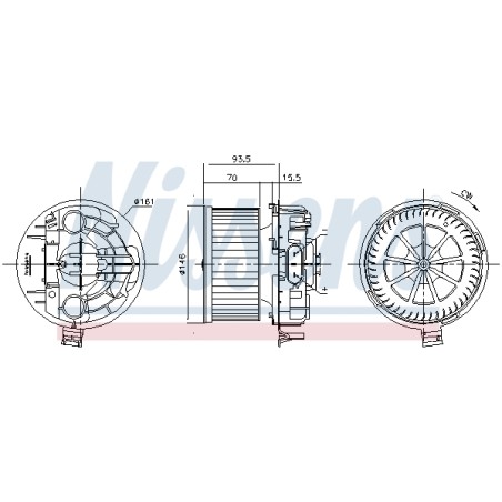 Pulseur d'Air Habitacle Pour Renault Megane II 7701055134 7701056964