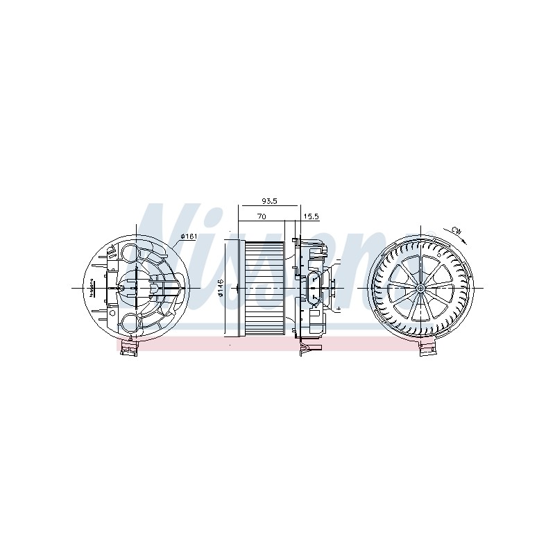 Pulseur d'Air Habitacle Pour Renault Megane II 7701055134 7701056964