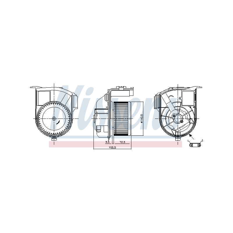 Pulseur d'Air Habitacle Pour Renault Kangoo Nissan Kubistar 2717000QAD