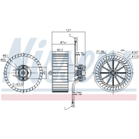 Pulseur d'Air Habitacle Pour Fiat Ducato 1307829080 1318888080