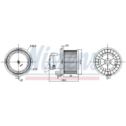 Pulseur d'Air Habitacle Pour Renault Koleos I 27226-JY10A