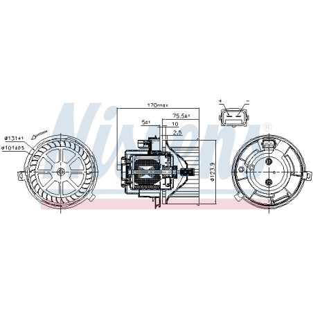 Pulseur d'Air Habitacle Pour Ford Transit 4041956 YC1H18456CA