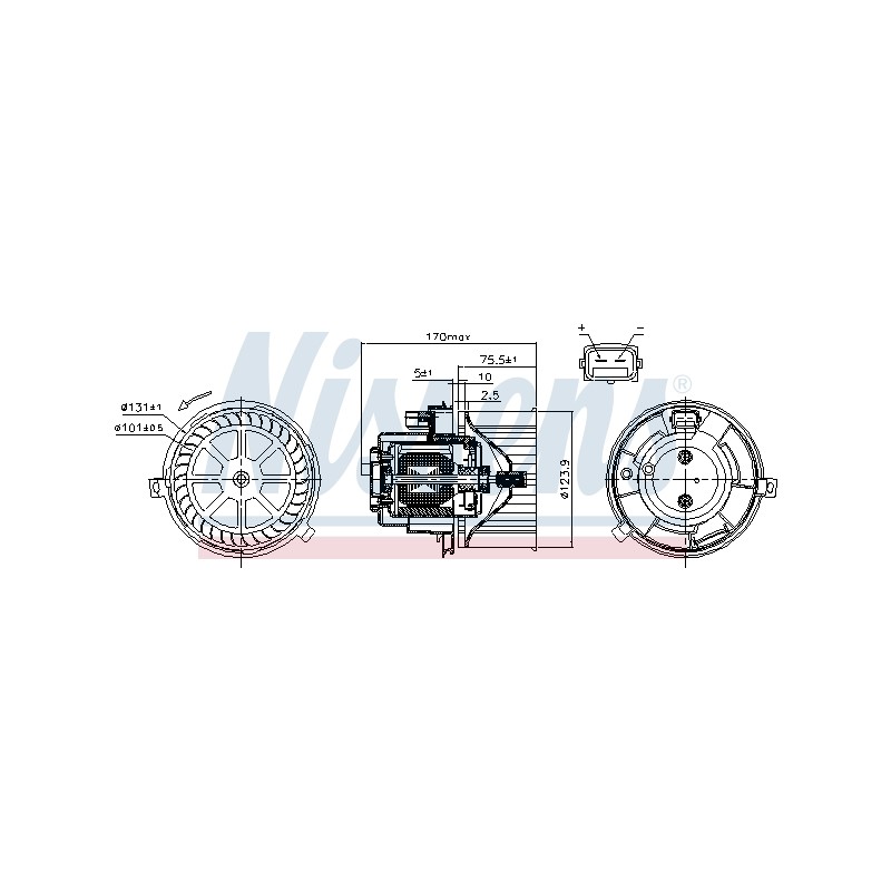 Pulseur d'Air Habitacle Pour Ford Transit 4041956 YC1H18456CA