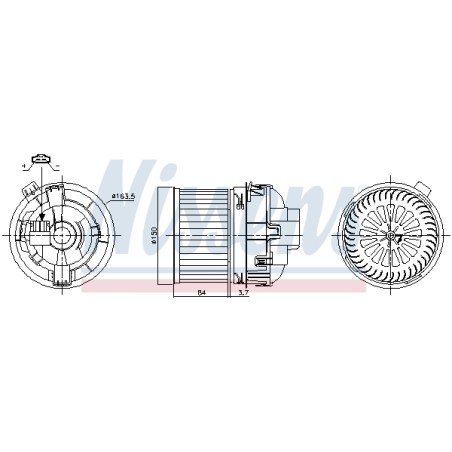 Pulseur d'Air Habitacle Pour Peugeot 508 I 6441EW