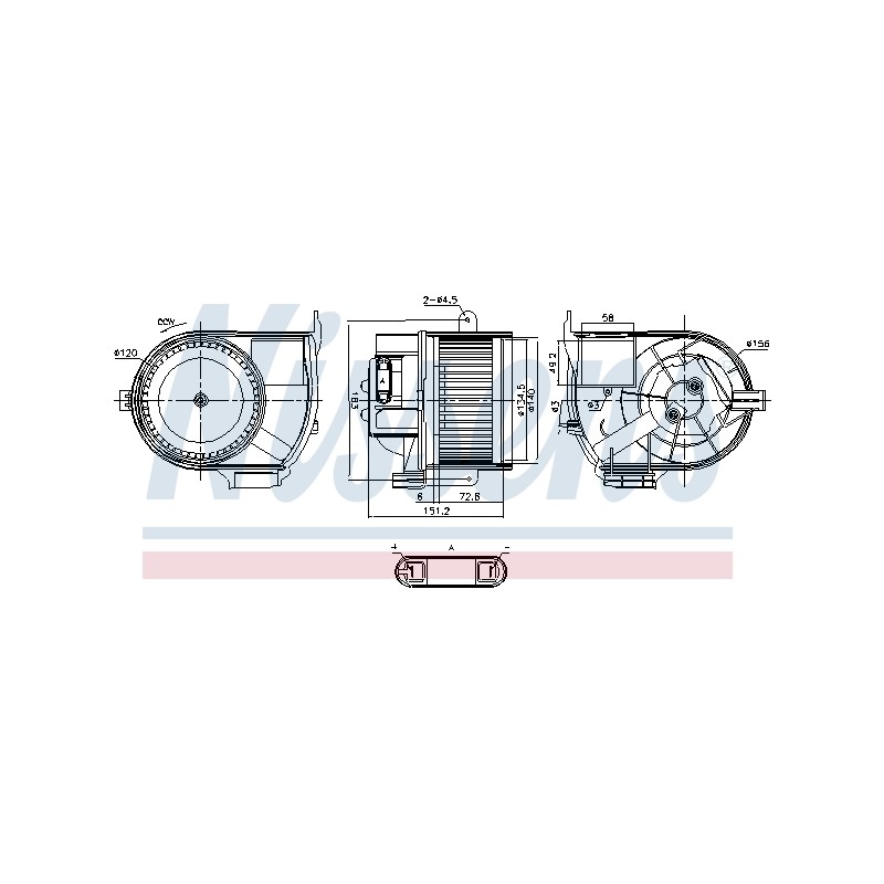 Pulseur d'Air Habitacle Pour Renault Clio II 7701057683