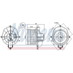 Pulseur d'Air Habitacle Pour Peugeot Partner Citroën Berlingo 6441AS
