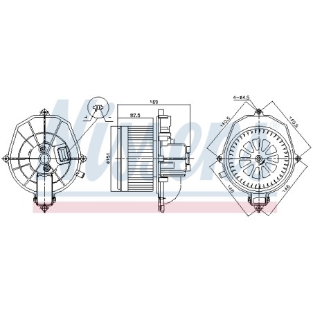 Pulseur d'Air Habitacle Pour Peugeot Partner Citroën Berlingo 6441AS