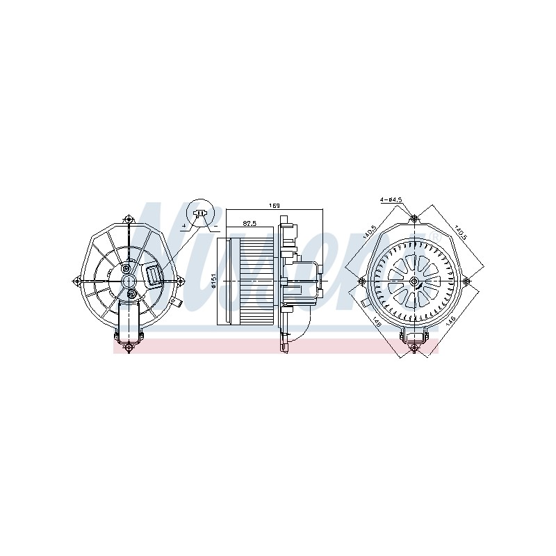 Pulseur d'Air Habitacle Pour Peugeot Partner Citroën Berlingo 6441AS