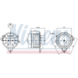 Pulseur d'Air Habitacle Pour Iveco Daily III IV V 42562720 500326617 5801263402