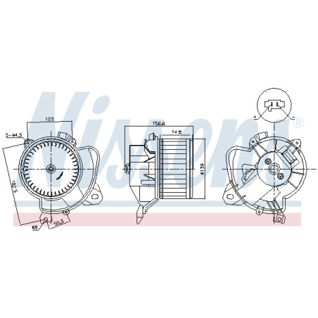 Pulseur d'Air Habitacle Pour Fiat Doblo Fiorino Linea Qubo Tipo 77364529